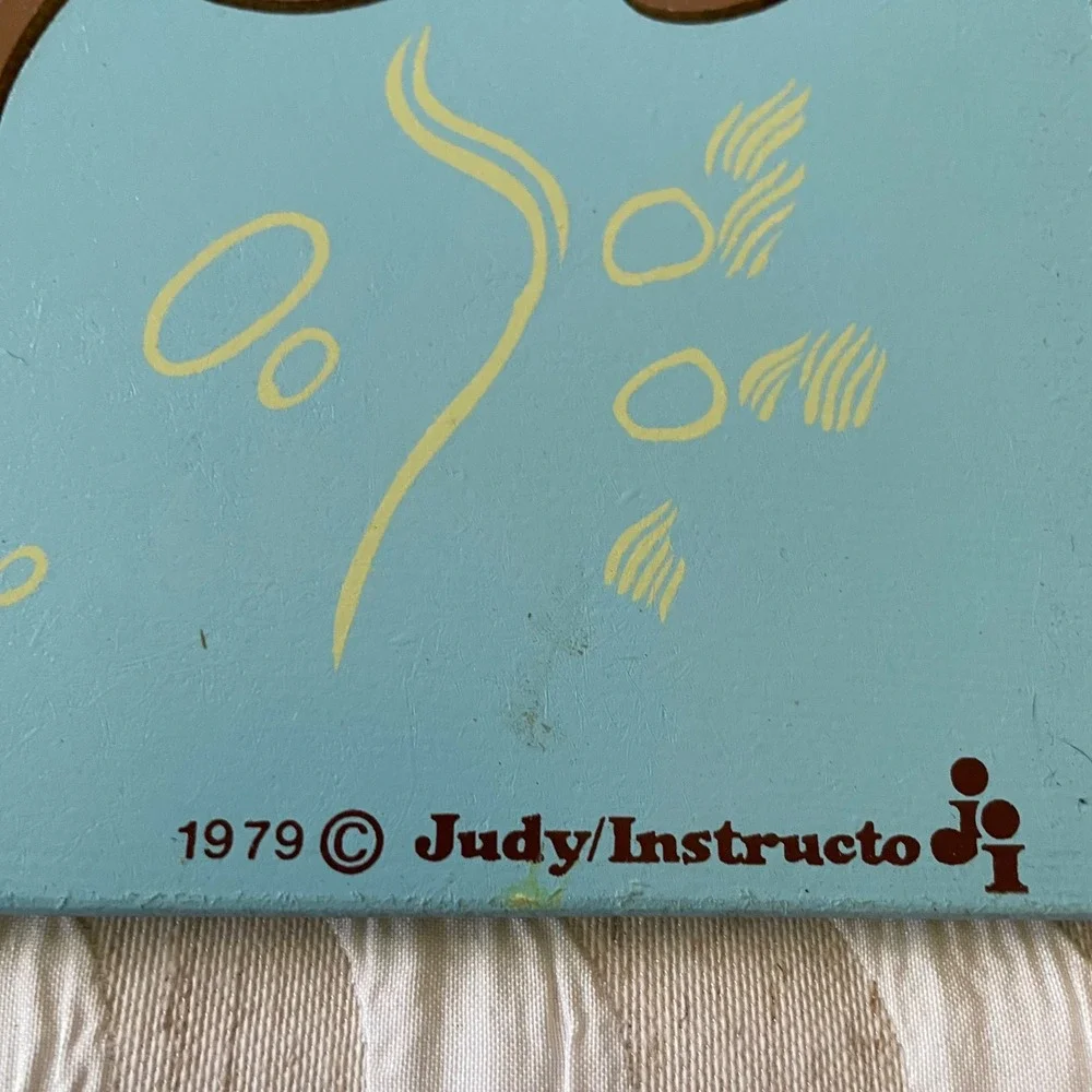 Vintage 1979 Judy Instructo Gingerbread Boy Wood Inlay Puzzle 6 Piece J106013